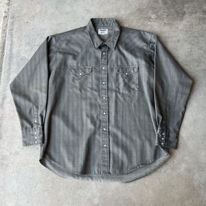Vintage Ruddock 3XL Green Pockets Pearl Snap Long Sleeve Shirt western